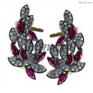 Handmade Vintage Look 2.12Ct Rose Cut Diamond Silver Ruby Earcuff Earring CSJ5
