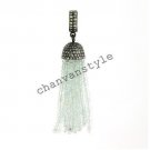 Handmade Vintage Look 2.24Ct Rose Cut Diamond Silver Tassel Pendant Jewelry @CSJ