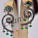 Antique/Vintage INSPIRE 1.48CT Rose Cut Diamond Sterling Silver Earring @CSJ 391