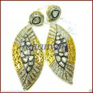 Artisan Vintage INSP 3.48Ct  Rose Cut Diamond 925 Silver Polky Gift Earring CSJ