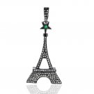 Antique INSPIRE Handmade 1.10Ct Rose Cut Diamond 925 Silver Tower Pendant @CSJ46
