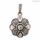 Antique Vintage INSPIRE Rose Cut/Polky Diamond Sterling Silver Pendant CSJ287