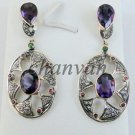Vintage/Antique Inspire Handmade Rose Cut Diamond 925 Silver Dangle Fine Earring