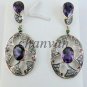 Vintage/Antique Inspire Handmade Rose Cut Diamond 925 Silver Dangle Fine Earring