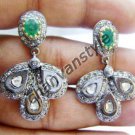 Vintage Style 2.25Ct Rose Cut/Polky Diamond 925 Silver Women Gift Earring CSJ581