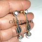 Victorian Insp Rose Cut/Polky Diamond 925 Sterling Silver Pearl Earring @120517