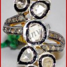 Victorian/Vintage/Antique Style 1.32Ct Rose Cut/Polky Diamond Silver Ring @csj