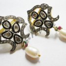 Vintage Victorian Look 2.00Ct Rose Cut/Polky Diamond 925 Silver Gift Earring CSJ