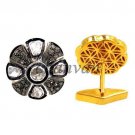 Vintage/Antique Polky Rose Cut Diamond Sterling Silver Cufflinks Men's Jewelry