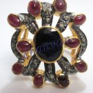 Antique Vintage Look 0.88Ct RoseCut Diamond Sterling Silver Fine Ring CSJ18517