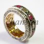 Vintage Handcrafted Rose Cut Diamond Polki Silver Wedding Band Ring CSJ43