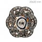 Christmas Gift Polky 1.32Ct Rose Cut Diamond Sterling Silver Party Ring CSJ192