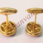 Antique Insp 0.78Ct Rose Cut Polky Diamond Sterling Silver Men Cufflinks CSJ254