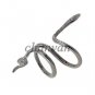 Victorian Inspire Rose Cut Diamond 925 Sterling Oxidized Silver Snake Ring @csj