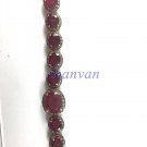 Antique Victorian INSP 3.0Ct Rose Cut Diamond 925 Silver Tennis Bracelet CSJ