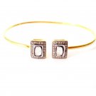 Pave Vintage Look 1.20C Rose Cut Diamond 925 Silver Polky Antique Bracelet CSJ
