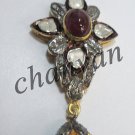 Antique Vintage Look 0.60Ct Rose Cut/Polky Diamond 92.5% Silver Pendant csj314