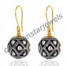 Vintage Inspired 2.50Ctw Rose Cut/Polky Diamond 925 Silver Earring 404CSJ