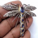 Vintage/Antique Look 1.42C Rose Cut Diamond Sterling Silver Brooch/Pin CSJ301