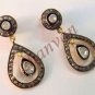 Antique Inspire 2.00Ct Rose Cut Diamond 925 Silver Dangle Polky Earring CSJ408