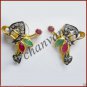 Vintage Look Handmade 0.50Ct Rose Cut Diamond 925 Silver Pave Earring Jewelry