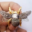 Victorian Look 1.12Ct RoseCut/Polky Diamond 925 Sterling Silver Party Pendant US