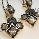 Victorian/Vintage Style 0.50Ct Rose Cut Diamond .925 Silver Polki Earring @37