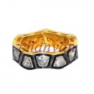 Vintage Repro. Handmade Polky Rose Cut Diamond 925 Silver Band Ring @CSJ178