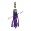 Vintage Antique Look 2.31Ct Rose Cut Diamond Tassel 925 Silver Pendant CSJ 274