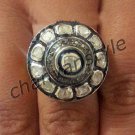 Victorian/Antique Look Rose Cut Diamond 925 Silver Polki Engagement Ring @CSJ190