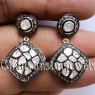 Victorian Vintage Look 925 Silver 2.30CT Rose Cut/Polky Diamond Earring CSJ 557