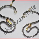 Vintage/Antique Look 3CT Rose Cut Diamond 92.5% Sterling Silver Earring @CSJewel