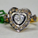 Victorian/Vintage Look 0.46Ct Rose Cut Diamond 925 Silver Polky Ring @Jewelry145