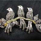 Victorian/Vintage Style 2.01CT Rose Cut/Polky Diamond 925 Silver Brooch @CSJ249