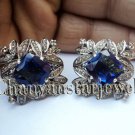 Victorian/Vintage Insp 2.10Ct Rose Cut Diamond 92.5% Silver Fine Earring @CSJ385