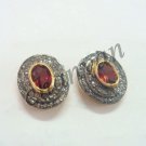 Vintage/Victorian/Antique Look 1.02Ct Rose Cut Diamond 92.5% Silver Stud @CSJ389