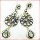 Vintage Antique Look 2.16CT Rose Cut Diamond 925 Silver Polki Women Earring @CSJ