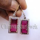 Vintage/ Victorian Look !1.85 Ctw Rose Cut Diamond .925 Sterling Silver Earring