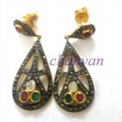Vitorian Antique Look 1.60Ct Rose Cut Diamond Sterling Silver Earring CSJ71017