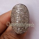 Handcrafted Women Gift 3.74Ct Rose Cut Diamond Party Ring In 925 Sterling Silver