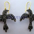 Bird Pair Vintage/Antique Style 3.0Ct Rose Cut Diamond 925 Silver Earring CSJ82