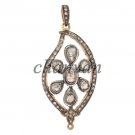 Antique Style Handmade 1.68Ct Rose Cut Diamond 925 Silver Polky Pendant @CSJ 253