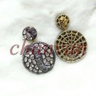 Antique/Vintage INSP Polky Rose Cut Diamond 92.5% Sterling Silver Earring CSJ556