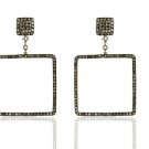 Vintage Handmade Polky Rose Cut Diamond 925 Sterling Silver Gift Earring @CSJUS