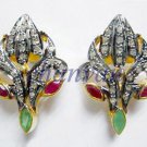 Vintage/Victorian/Antique Look 1.00Ct Rose Cut Diamond 92.5% Silver Earring @CSJ