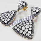 Vintage/Antique Look Pave 4.50Ct Rose Cut Diamond 925 Silver Dangle Earring @CSJ