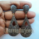925 Silver 6.50Ct Rose Cut Diamond Victorian/Vintage Handmade Fine Earring CSJ30
