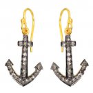 Latest Vintage/Antique Handmade Rose Cut Diamond 925 Sterling Silver Earring CSJ