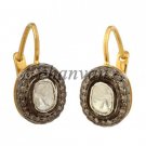 Wedding Antique Inspire Rose Cut Diamond Sterling Silver Polky Earring CSJ160417