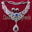 Victorian Look 8.50Ct Rose Cut Diamond Silver Necklace Set Free Ship CSJ28